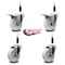 Service Caster 4'' Nylon Swivel 7/8'' Expanding Stem Caster Set 2 Total Lock Brakes, 4PK SCC-EXTTL20S414-NYS-2-S-2-78 - alternate 2